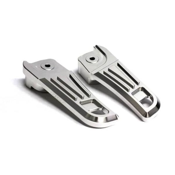 NCY Footrest Covers (Aluminum, Silver); compatible with  PCX