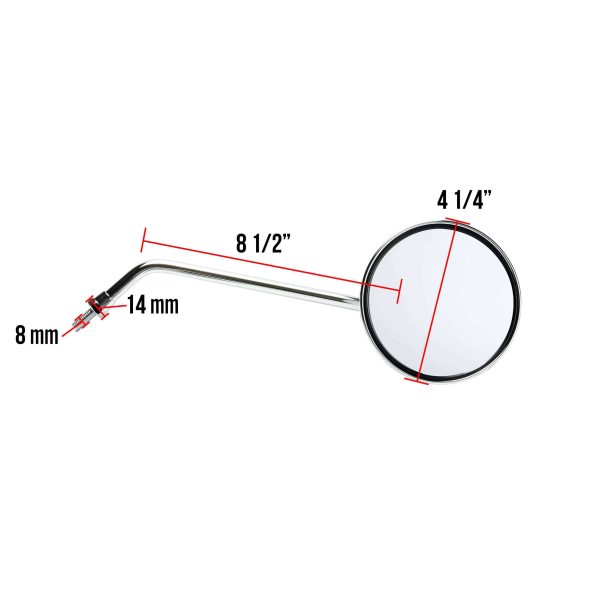 Right Hand Mirror (Chrome); Genuine Buddy - Image 2