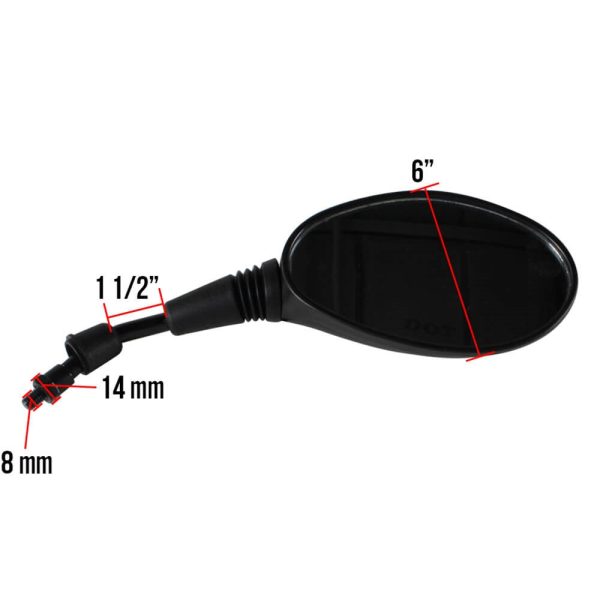 Right Mirror (Black); CSC go., 139QMB Scooters (Reverse thre - Image 2