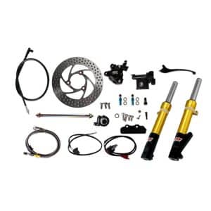 NCY Front End Kit (Gold Forks, No Rim); compatible with  Ruckus