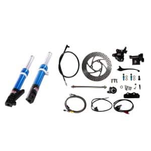 NCY Front End Kit (Blue Forks, No Rim); compatible with  Ruckus