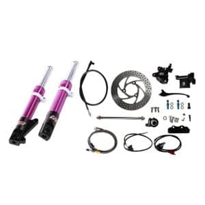 NCY Front End Kit (Purple Forks, No Rim); compatible with  Ruckus