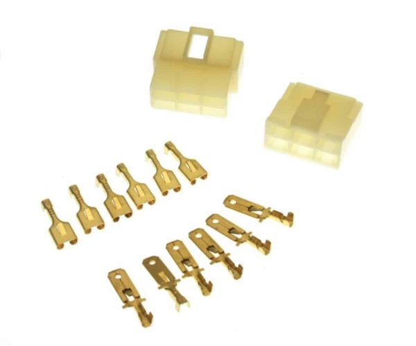 Universal Parts 6 Pin Connector Kit - 6.3mm Pin