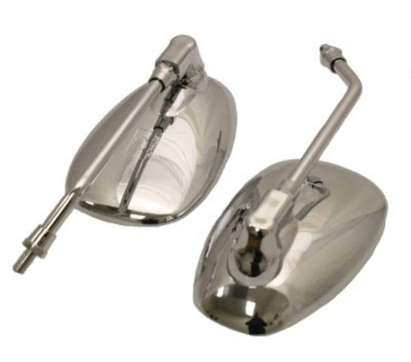 Scooter Chrome Mirror Set - 8mm or 10mm