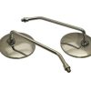 Scooter Round Chrome Mirror Set - 8mm or 10mm