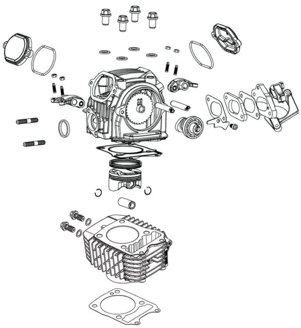 Koso 170cc Big Bore Kit with 4V Cylinder Head - compatible with  Grom & Monkey