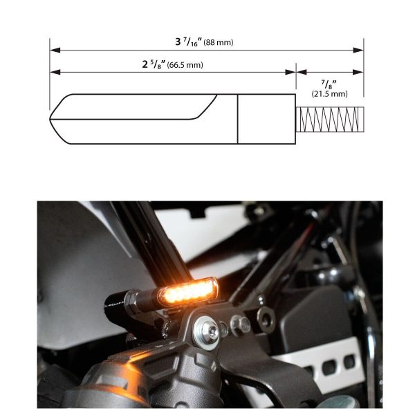 Koso Electro LED Turn Signals - Smoke