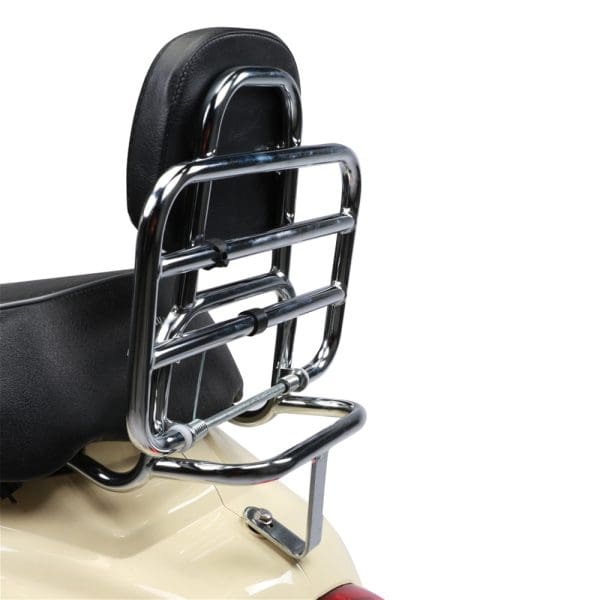 Prima Rear Rack (Backrest,Chrome); Buddy Kick - Image 4