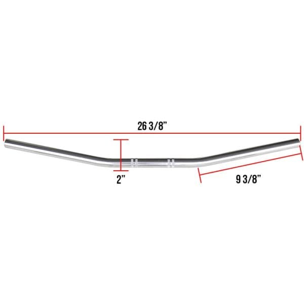 NCY Handlebars (Chrome, Flat-track, 7/8"); Universal - Image 2