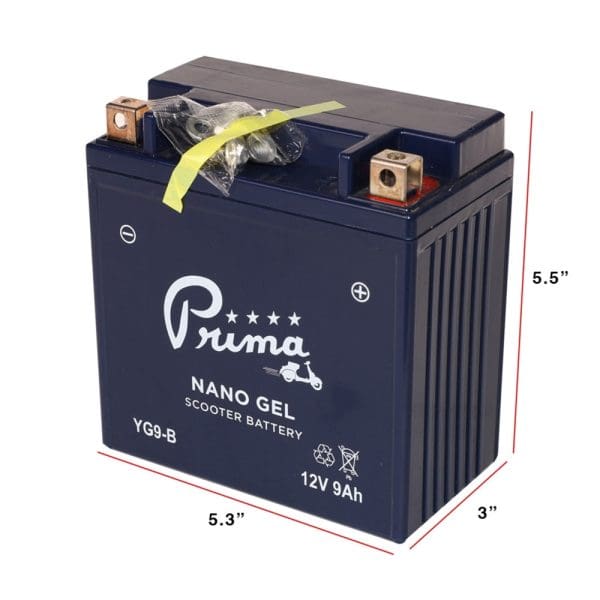 Prima Gel Battery (12V YG9-B); Genuine Stella 2T - Image 4
