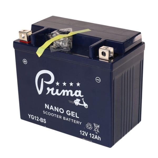 Prima Gel Battery (12V YG12-BS); Vespa LX 150, GTS 300 - Image 2