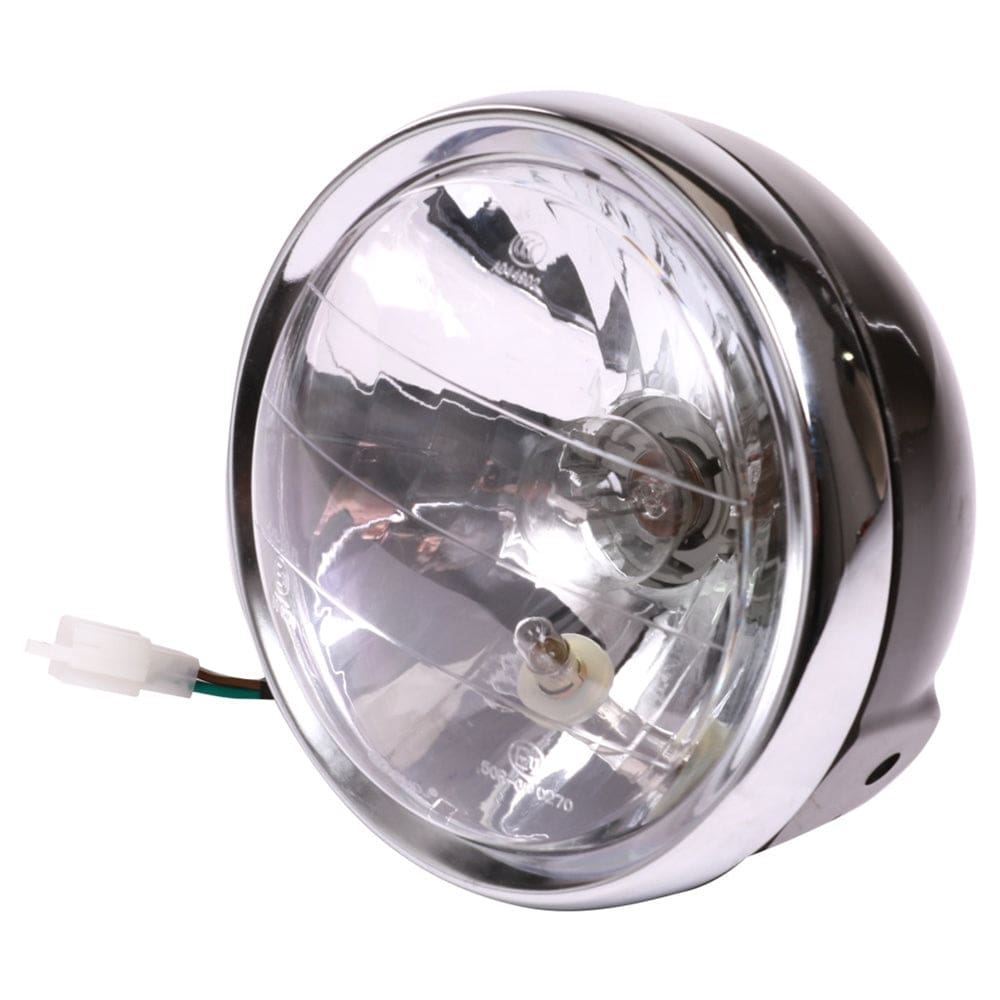 Motorcycle Headlight (Black Scrambler, H4); Genuine 1 Motorcycle Headlight (Black Scrambler, H4); Genuine