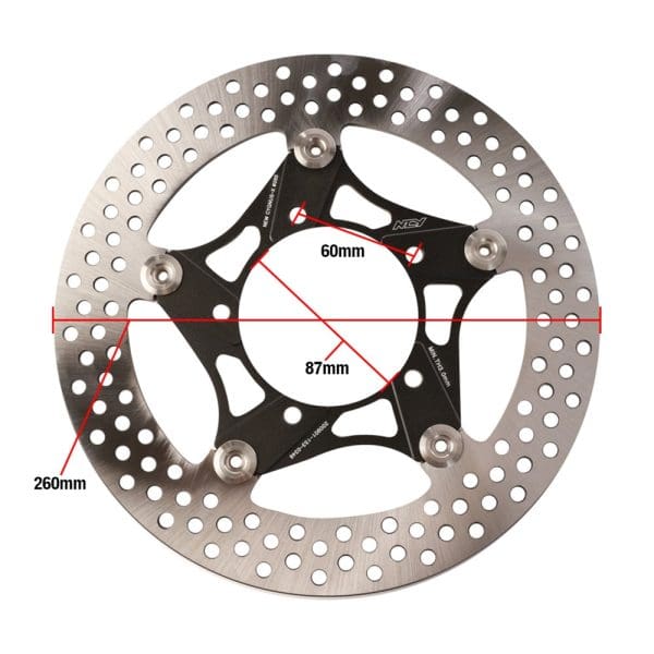NCY Floated Brake Disc (Black, Stainless, 245mm); Zuma 125 - Image 3
