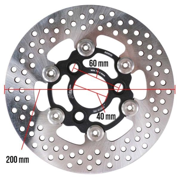NCY Disc Brake (Floated, 200mm) Genuine Buddy 50,Yamaha Jog - Image 4