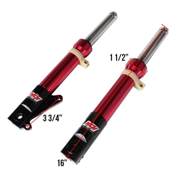 NCY Front Forks (DiscType, Red); Honda Ruckus,Dio - Image 2