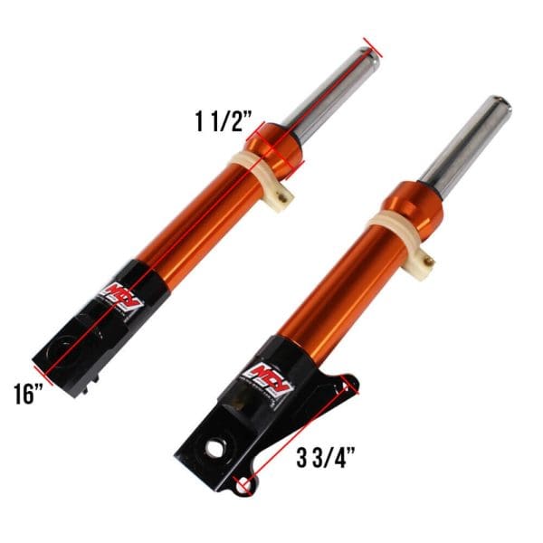 NCY Front Forks (DiscType, Orange); Honda Ruckus, Dio - Image 2