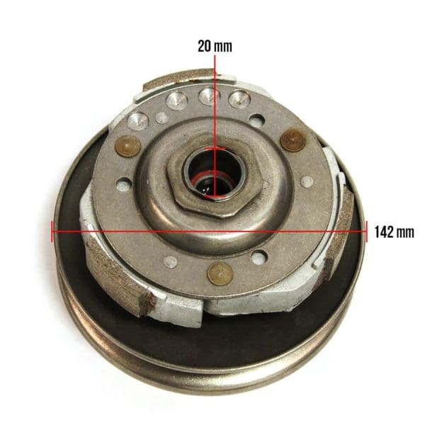 Clutch and Pulley Assembly (OEM, No Bell); GY6 - Image 3