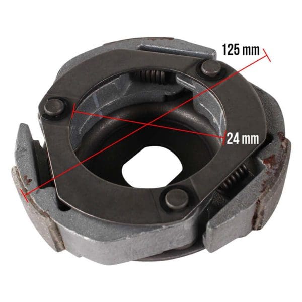 Clutch Assembly (OEM, CVT, No Bell); GY6, Chinese - Image 2