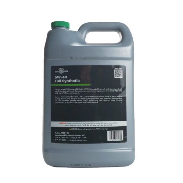 Genuine Motor Oil: 5W-40 JASO MA-2 Engine Oil; 1 Gallon - Image 2