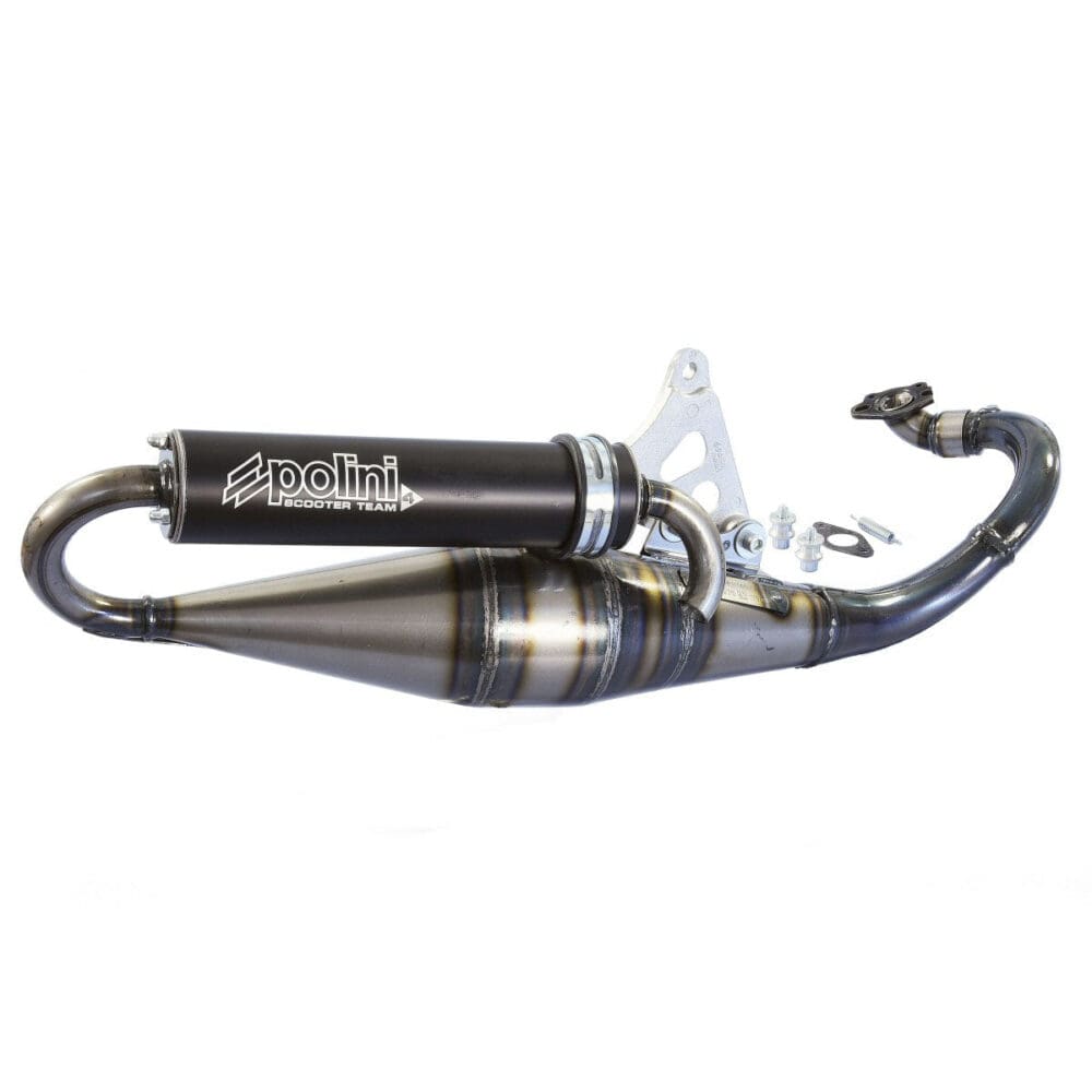 Polini Team 4 Exhaust for Horizontal Minarelli 1 Polini Team 4 Exhaust for Horizontal Minarelli