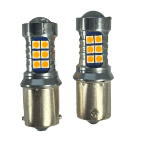 LED Turn Signal Bulb Set 1156 BA15S - Amber (2 Bulbs)