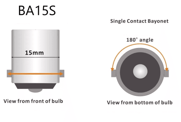 LED Turn Signal Bulb Set 1156 BA15S - Amber (2 Bulbs) - Image 3