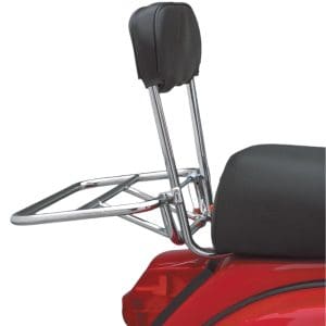 Cuppini Rear Rack (Folding, w/Backrest, Chrome)