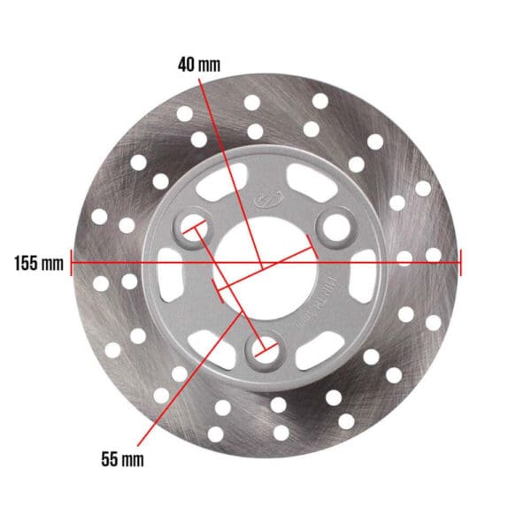 Universal Parts Full Size Scooter Disc Brake Rotor - Image 2