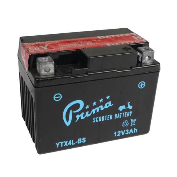 Prima YTX4L-BS Battery; Scooters ATVs Motorycles 12V3Ah - Image 2