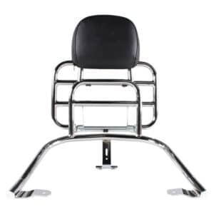 Prima Passenger Backrest & Chrome Rear Rack – Vespa GTS/GTV