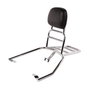 KYMCO Rear Rack w/ Backrest (Chrome); Kymco Like