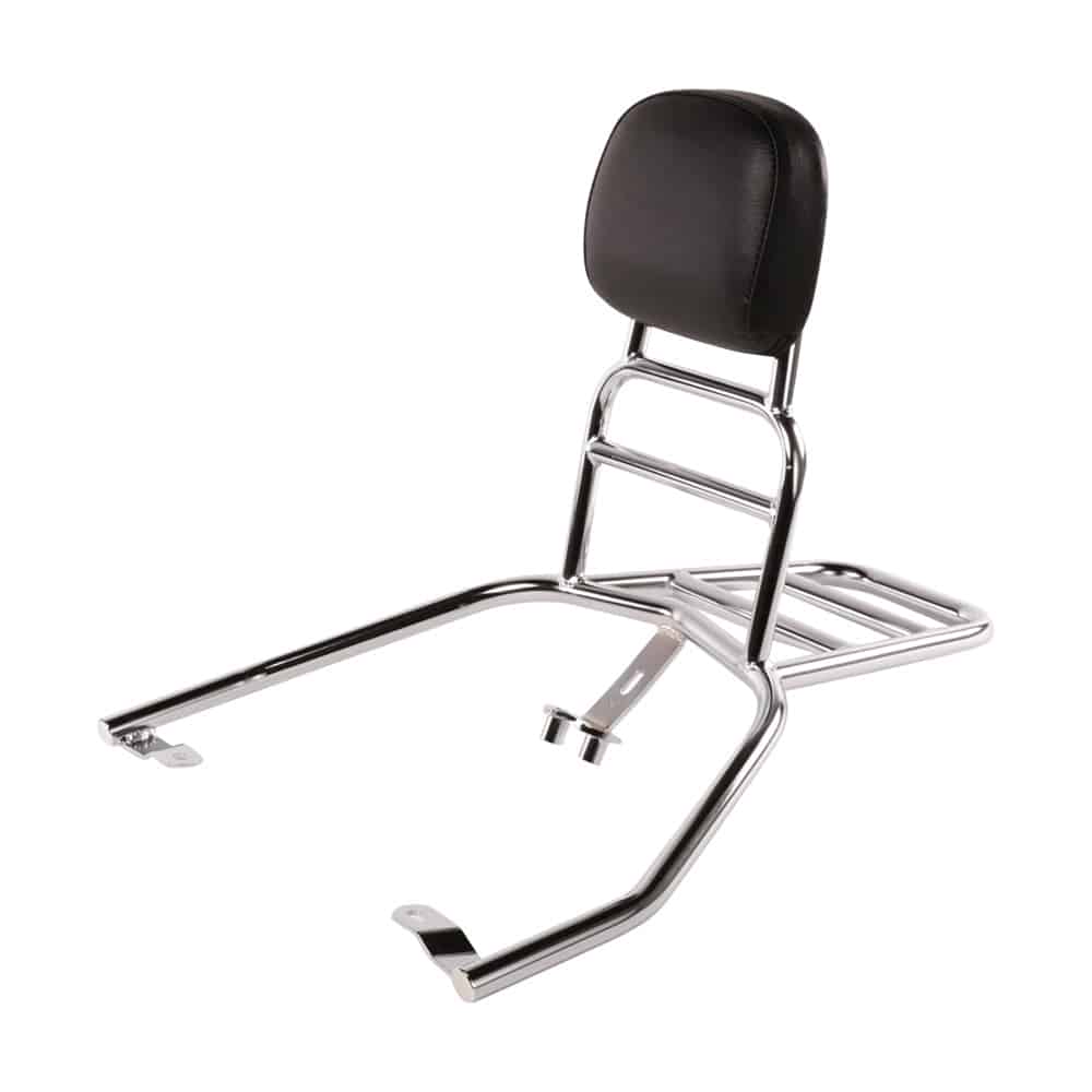 KYMCO Rear Rack w/ Backrest (Chrome); Kymco Like