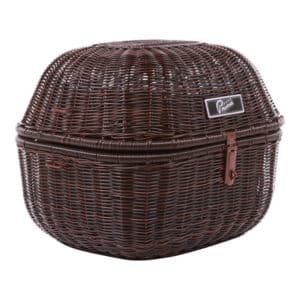 Prima Round Wicker Rear Storage Basket w/ Removable Liner