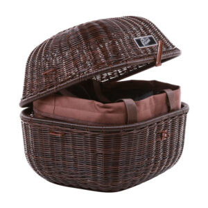 Prima Round Wicker Rear Storage Basket w/ Removable Liner