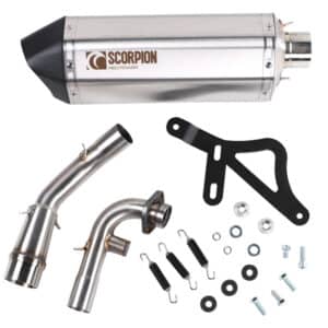 Scorpion Exhaust (Silver); '08 - '18 Vespa GTS