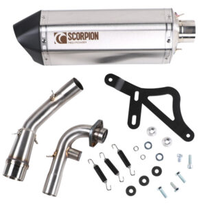 Scorpion Exhaust (Silver); '08 - '18 Vespa GTS