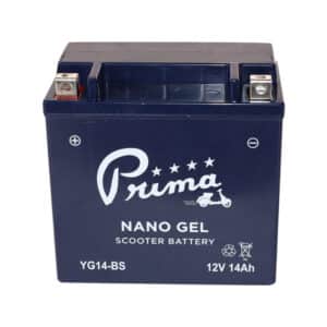 Prima Gel Battery (12V YG14-BS); Piaggio MP3, BV, Suzuki