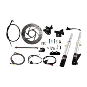 NCY Front End Kit (Silver Forks, No Rim); Honda Ruckus