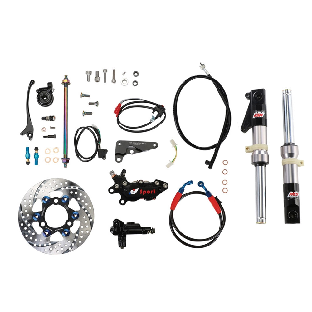 NCY Slammed Front End Assembly (Titanium Gray); Honda Ruckus