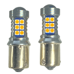 LED Turn Signal Bulb Set 1156 BAU15S - Amber (2 Bulbs)