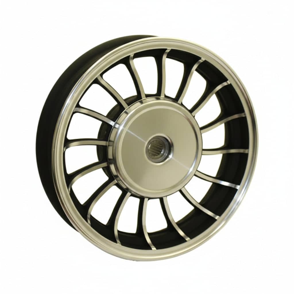 Universal Parts 10" Rear Wheel for Retro 50cc Scooters - Silver