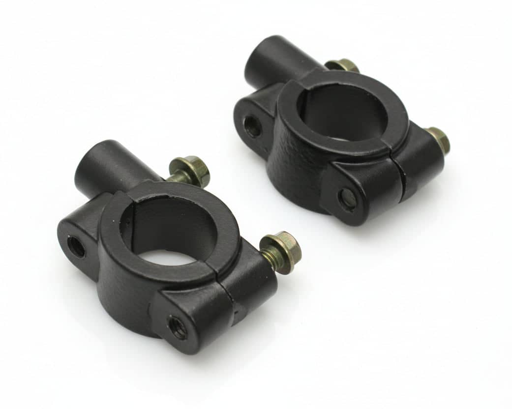 Universal Parts 7/8" Handlebar Mirror Mounts - 8mm