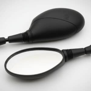 Universal Parts Scooter Mirror Set Black,Teardrop, Reverse