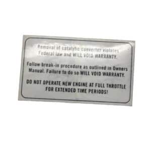 Decal, Warning Label; Stella 2007 +