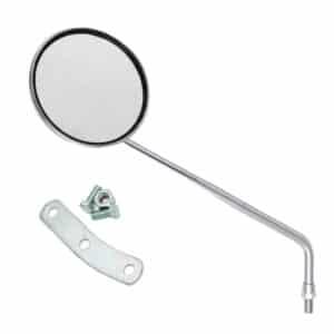 Left Mirror (Round, Chrome); Genuine Stella, Vintage Vespa