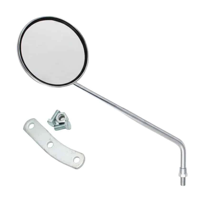 Left Mirror (Round, Chrome); Genuine Stella, Vintage Vespa