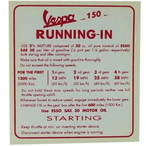 Decal, 150 Running In