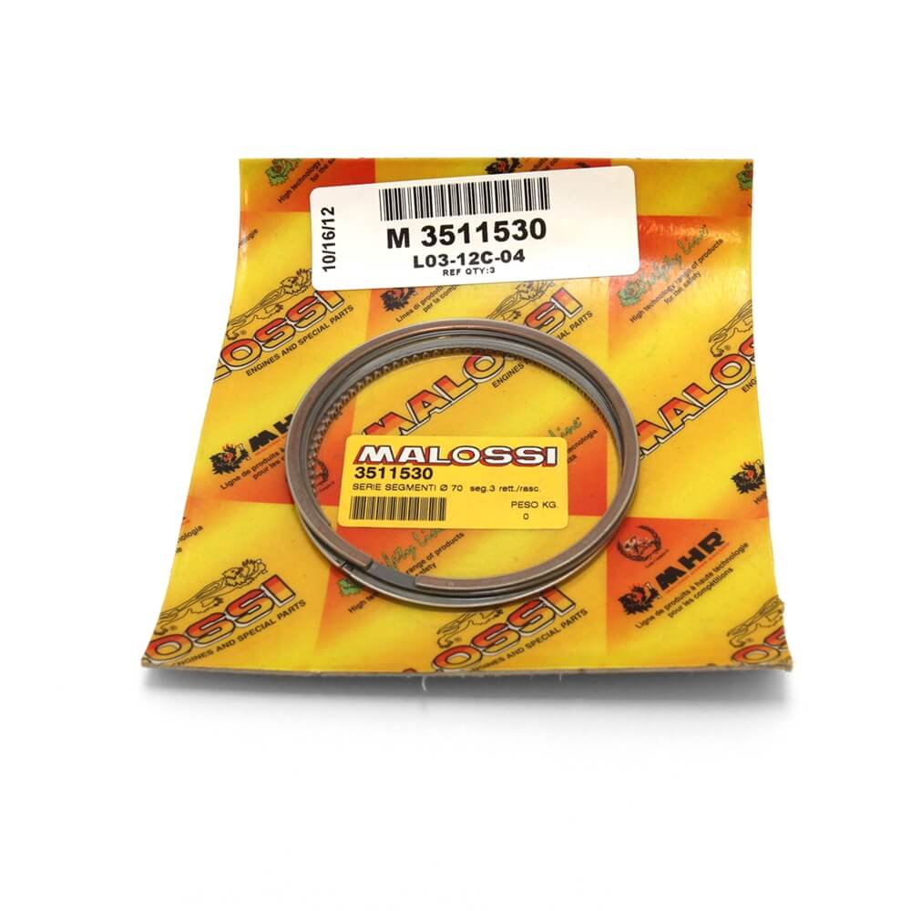 Malossi, Piston Rings (70mm, Set of 2); Vespa ET4/LX150