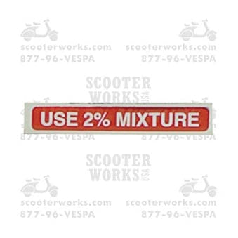 Vespa Gas Cap Decal; Use 2% Mixture - Vintage Vespa