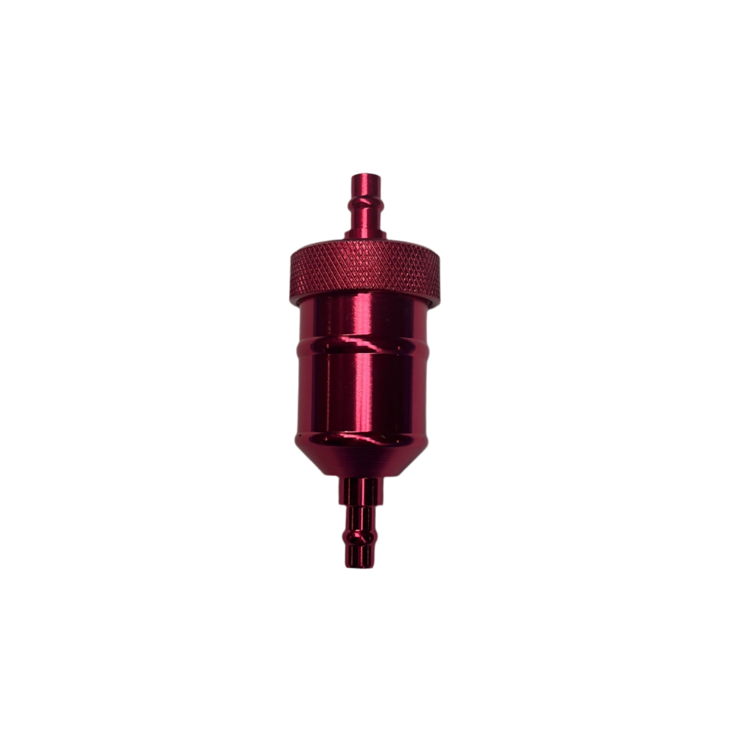 1/4" Aluminum Fuel Filter (Pink), All Makes